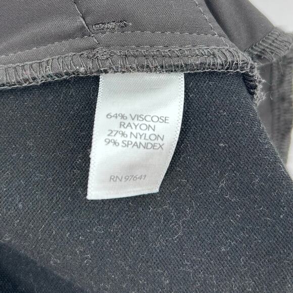 J Jill Ponte Welt-pockets Slim-leg Pants Dark Charcoal Gray Womens Size Large - Picture 7 of 11